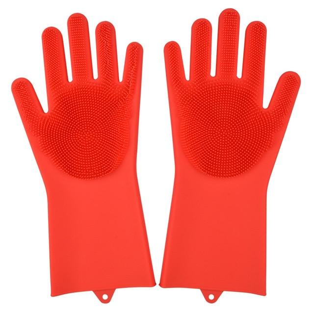 SILICONE DISH WASHING GLOVES