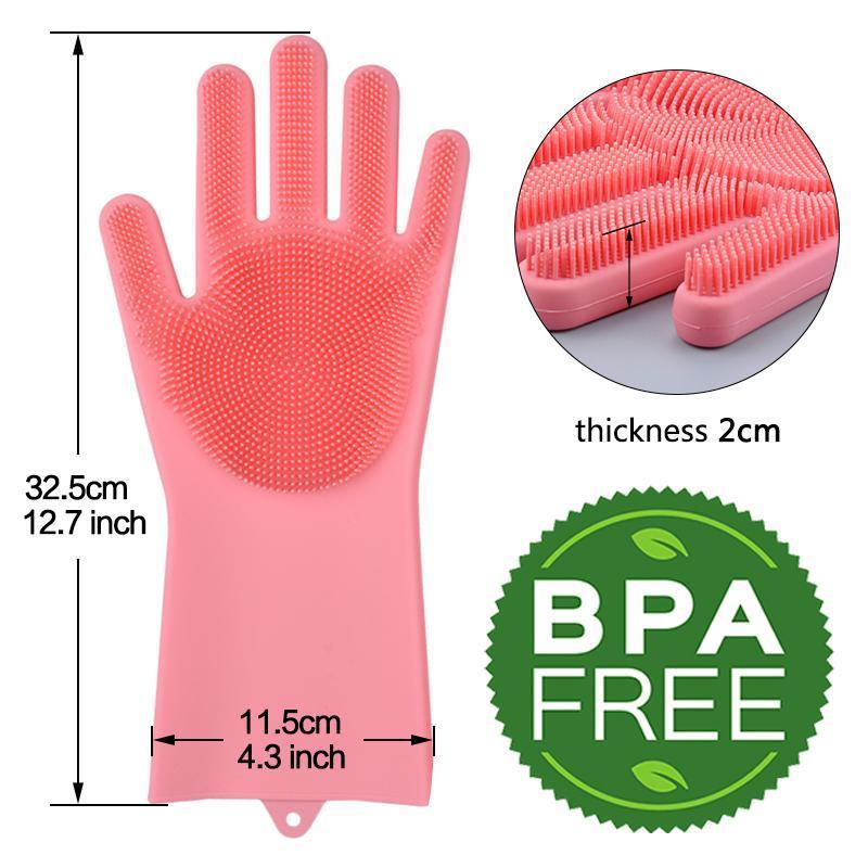 SILICONE DISH WASHING GLOVES